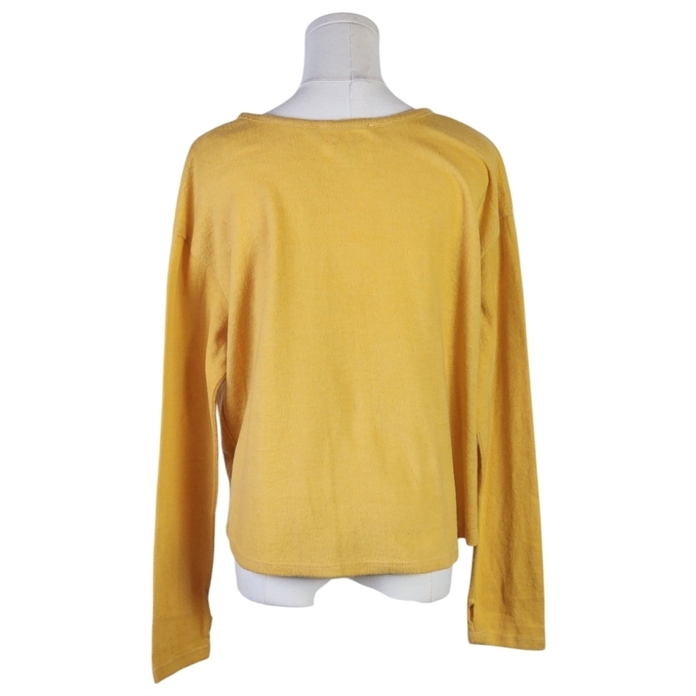 Sadie & Sage GRL PWR Yellow Black Sweatshirt Size S Casual Graphic Long Sleeve - Picture 5 of 8
